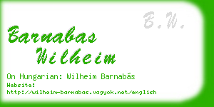 barnabas wilheim business card