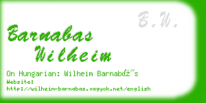 barnabas wilheim business card